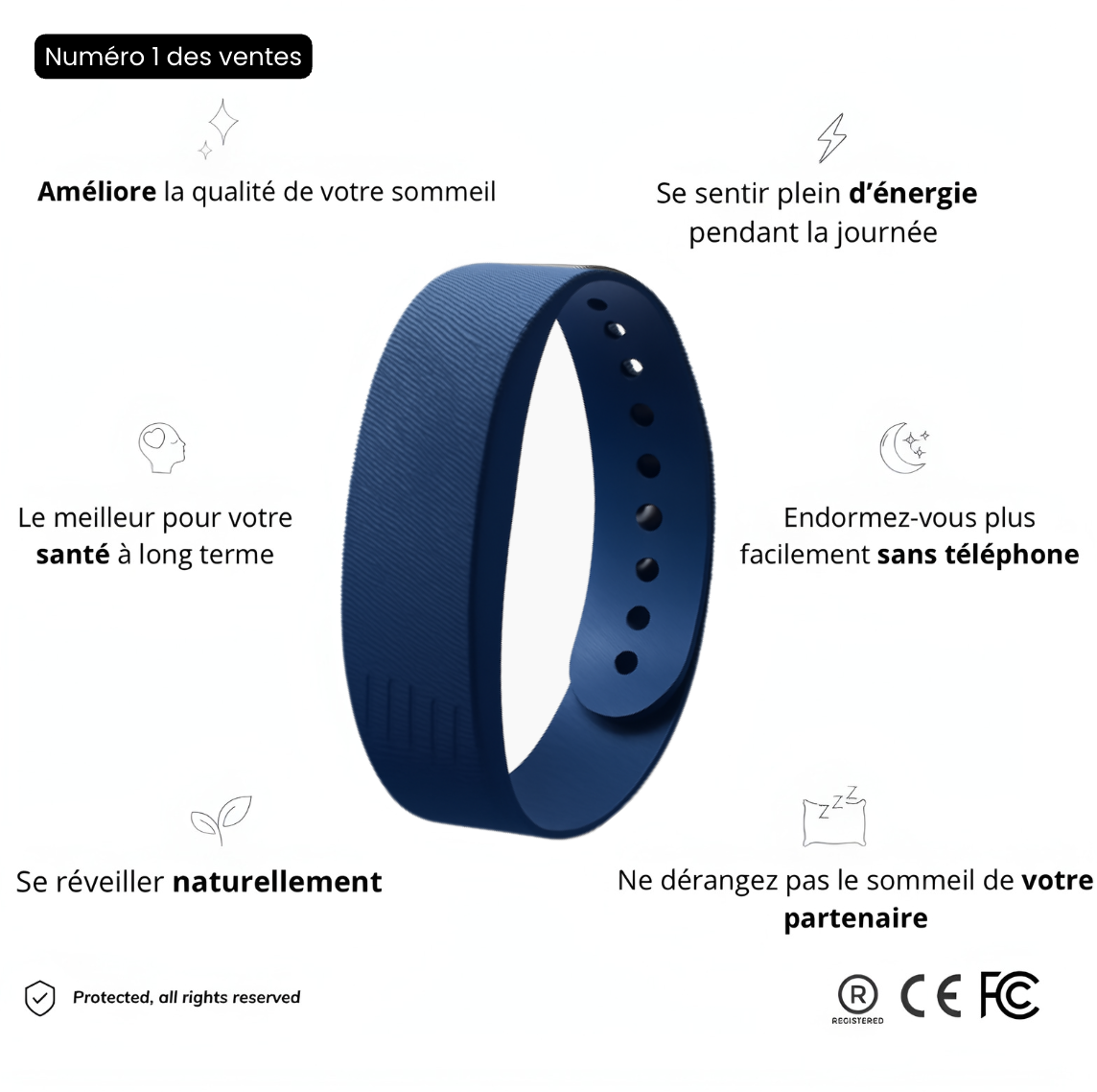 Bracelet alarme de réveil