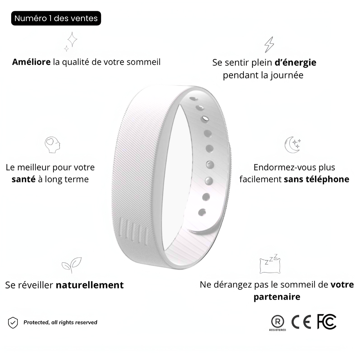 Bracelet alarme de réveil