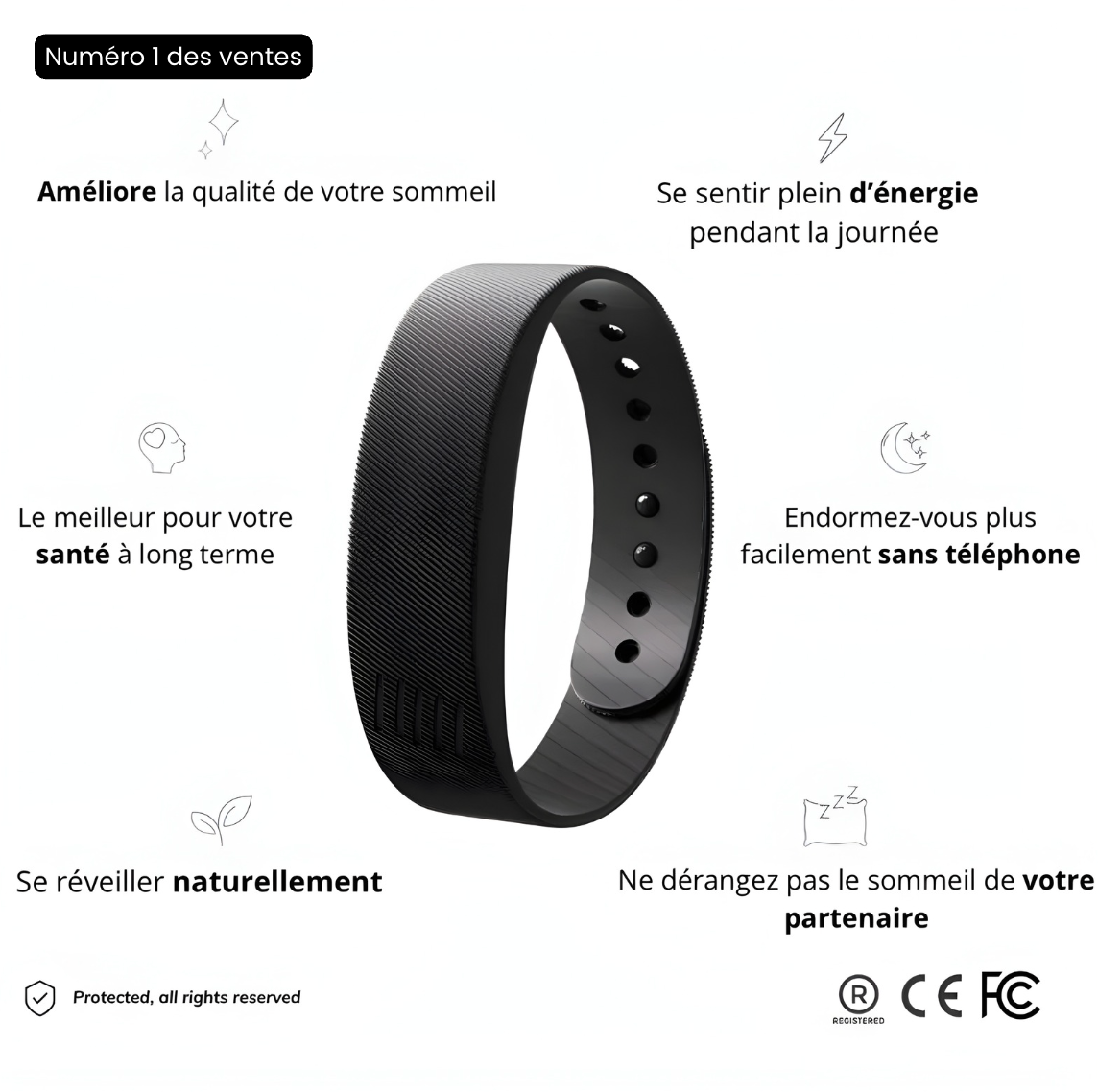 Bracelet alarme de réveil