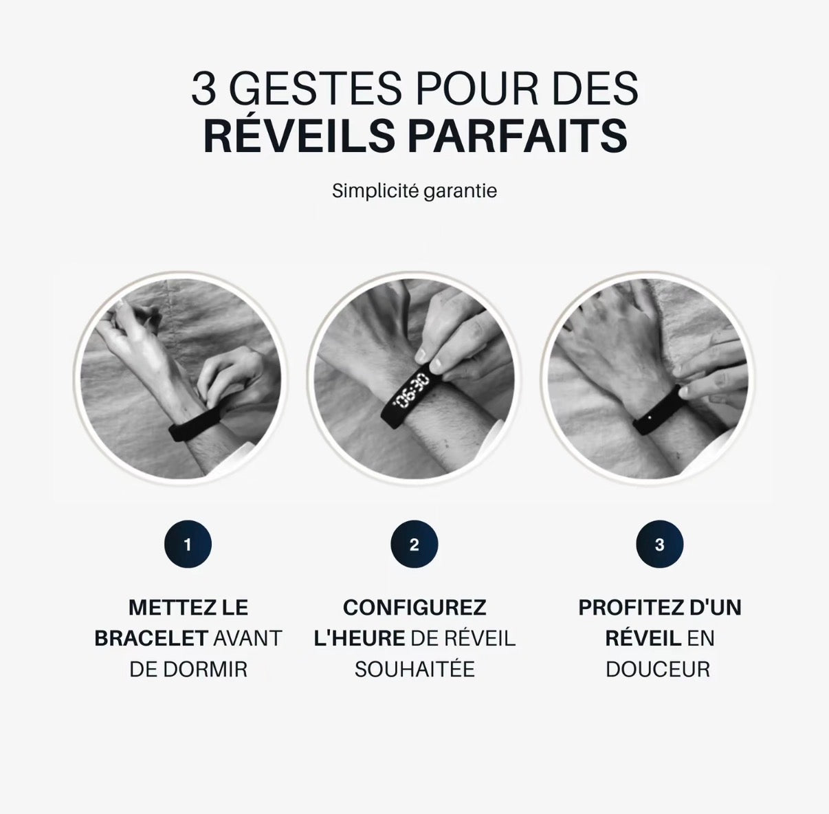 Bracelet alarme de réveil